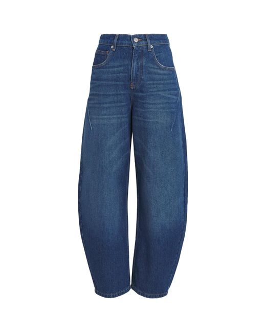 Maje Blue Barrel-Leg Jeans