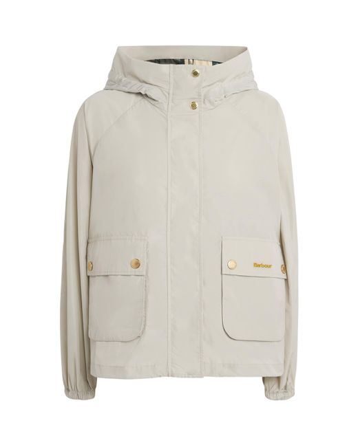 Barbour White Mae Showerproof Jacket