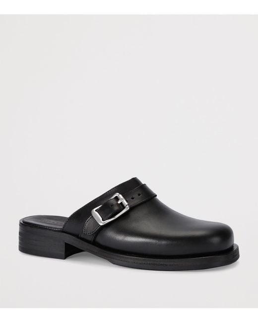 Our Legacy Black Leather Camion Mules for men