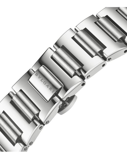 BVLGARI Metallic Stainless Steel And Diamond Lvcea Watch