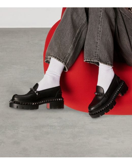 Christian Louboutin Black St Roch Pyraclou Loafers