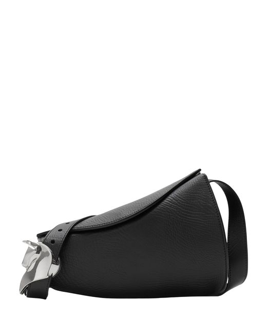 Burberry Black Small Leather Horn Shoulder Bag