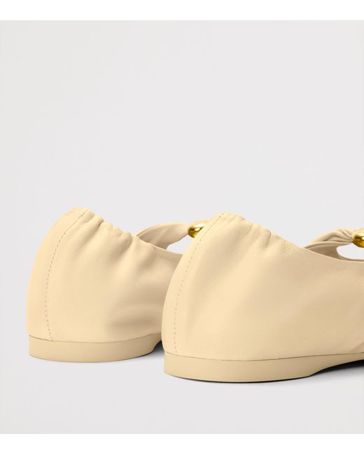 Loewe Natural Leather Pebble Soft Ballet Flats