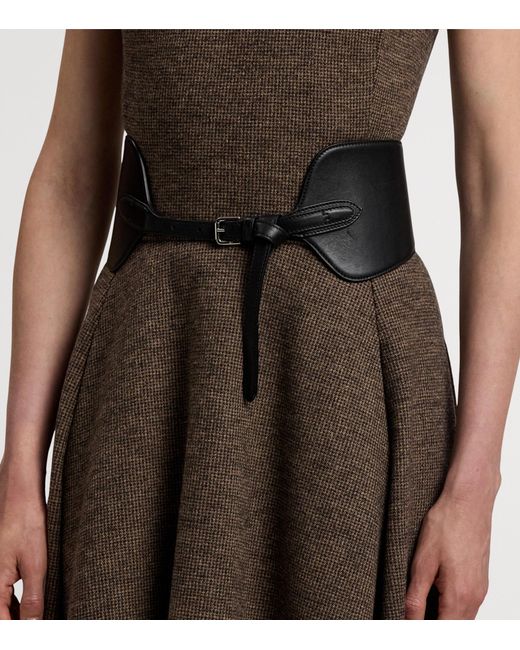 Ralph Lauren Black Leather Corset Belt