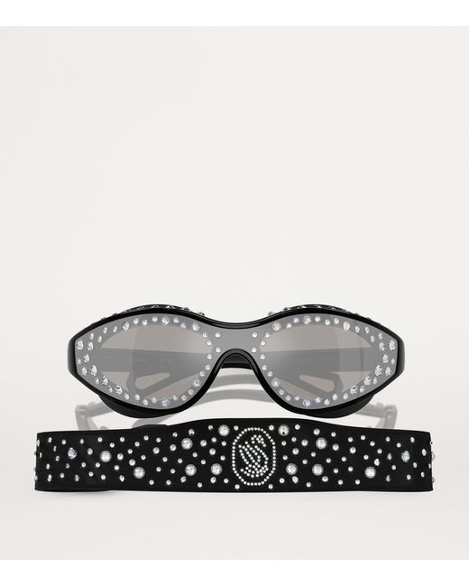 Swarovski Black Acetate Sk6024 Sunglasses