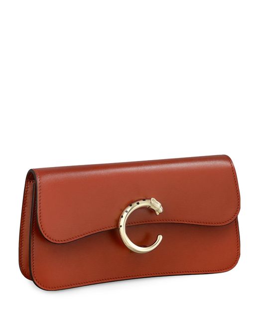 Cartier Brown Mini Calfskin Panthère De Cross-body Bag