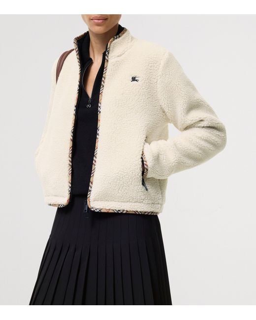 Burberry Natural Wool-Blend Fleece Jacket
