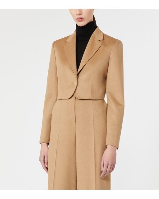 Max Mara Natural Camelwool Cropped Blazer