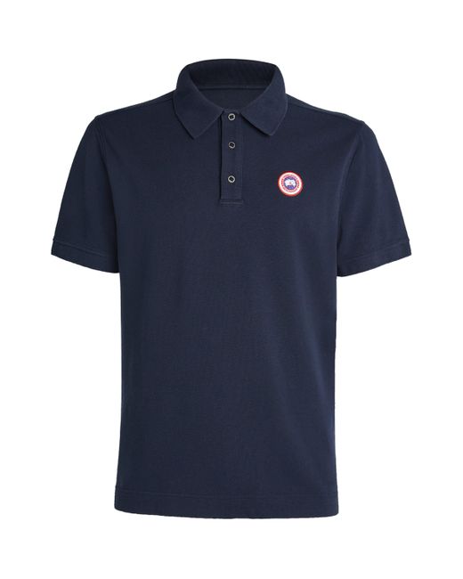 Canada Goose Blue Logo Beckley Polo Shirt for men