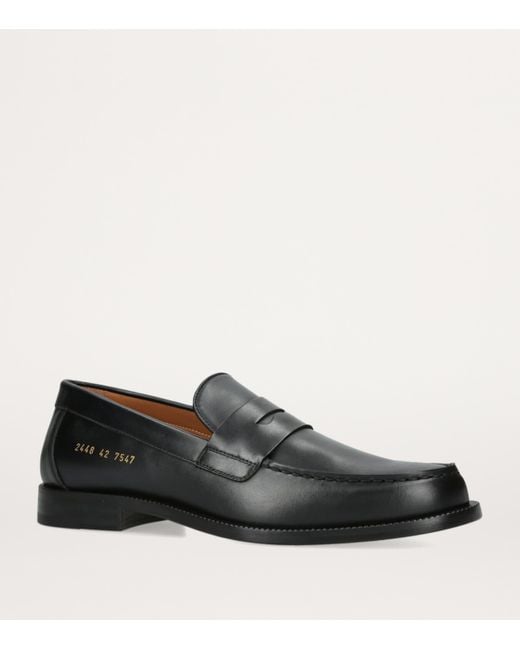 Common Projects Black Leather City Loafers for men