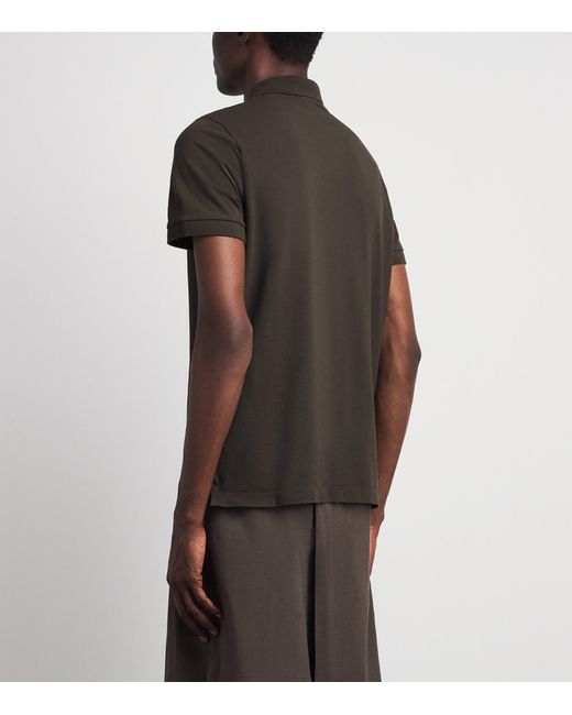 Stone Island Black Cotton Compass Polo Shirt for men