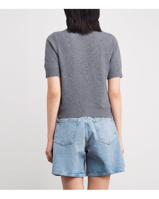 Sandro Gray Wool Detachable-Collar Sweater