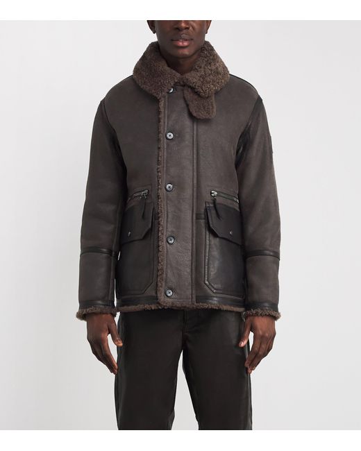 Belstaff Brown Shearling Snowfield Jacket for men