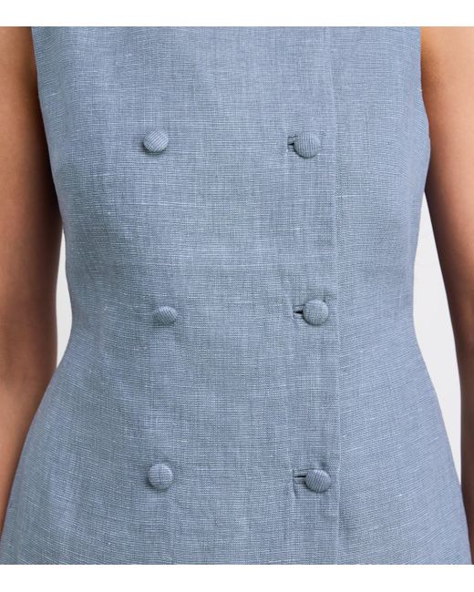 Posse Blue Linen Thea Waistcoat