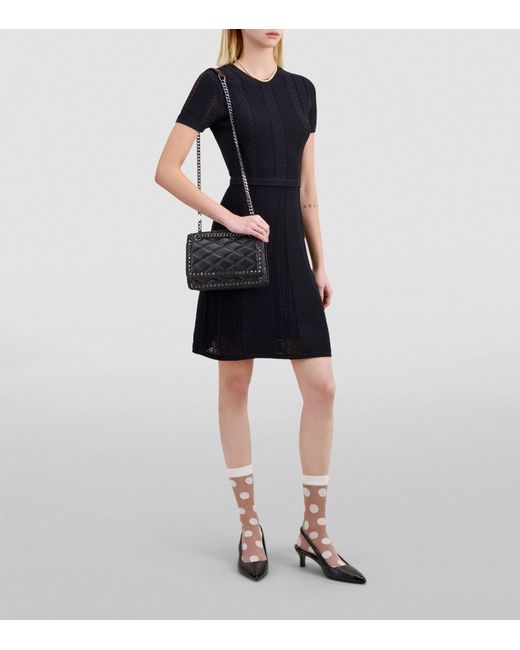 The Kooples Black Knitted Mini Dress