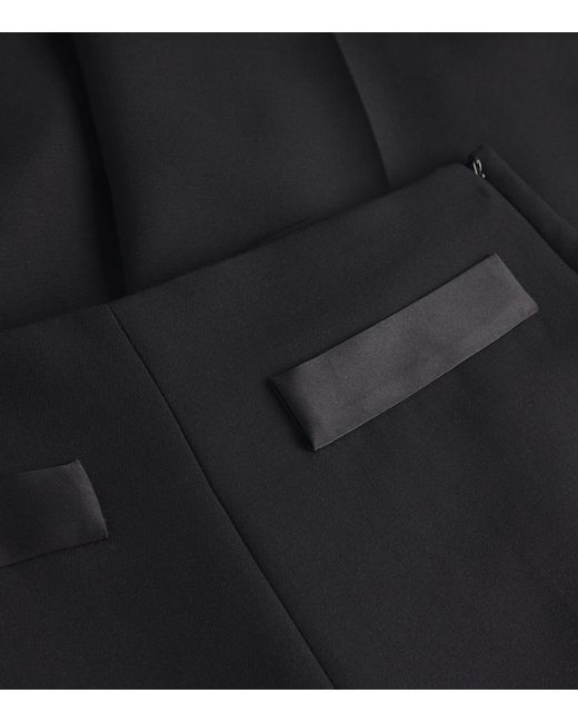 Sandro Black High-Rise Wide-Leg Trousers