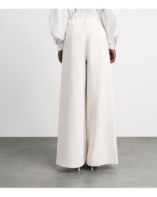 Cinq À Sept White Rococo Embroidered Roxane Trousers