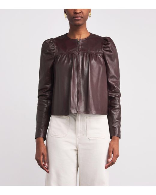Ulla Johnson Brown Leather Anouk Jacket