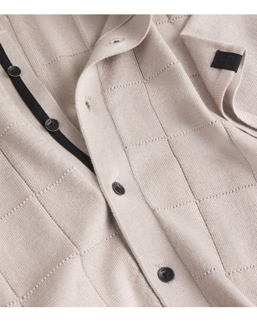 Rag & Bone Brown Wool-Blend Knitted Short-Sleeve Shirt for men