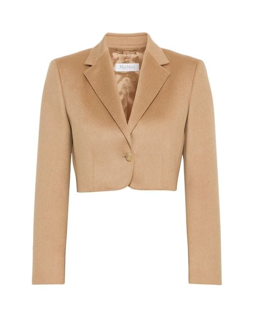 Max Mara Natural Camelwool Cropped Blazer