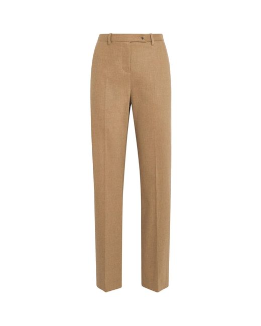 Khaite Natural Wool Hunter Straight Trousers