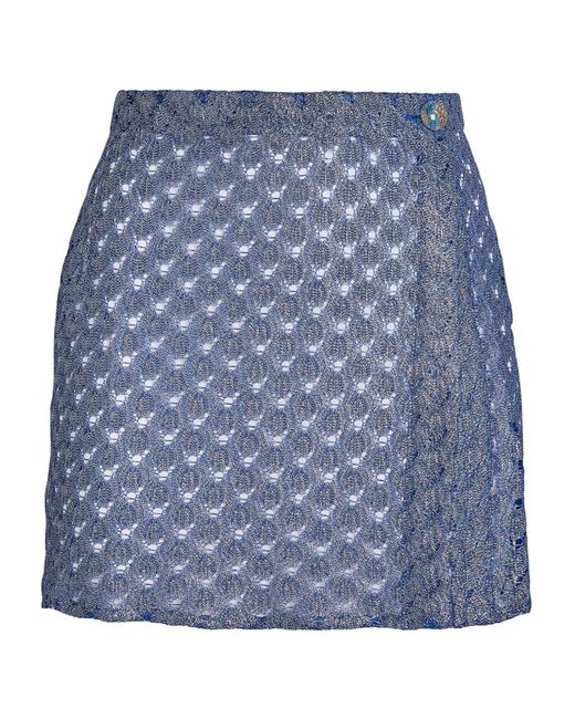 Missoni Blue Metallic Mini Skirt