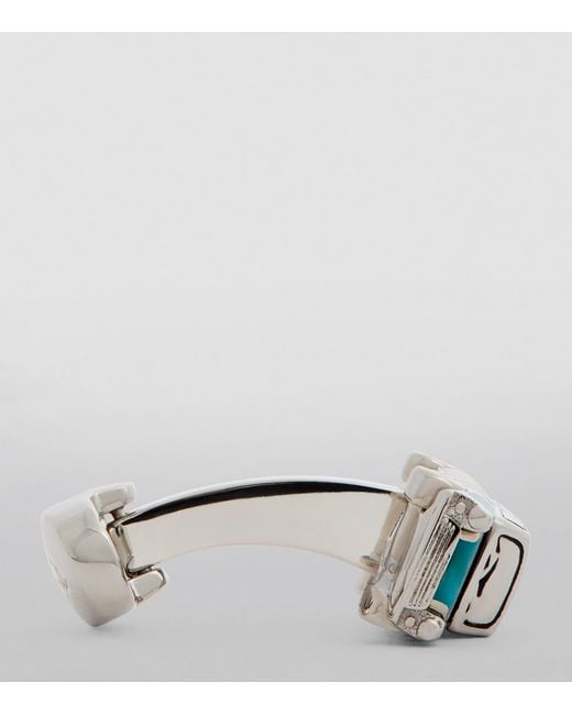Paul Smith White Mini Cufflinks for men