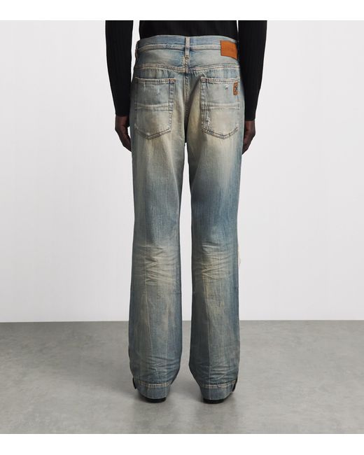 Amiri Gray Ripped Repair Mx1 Straight Jeans for men