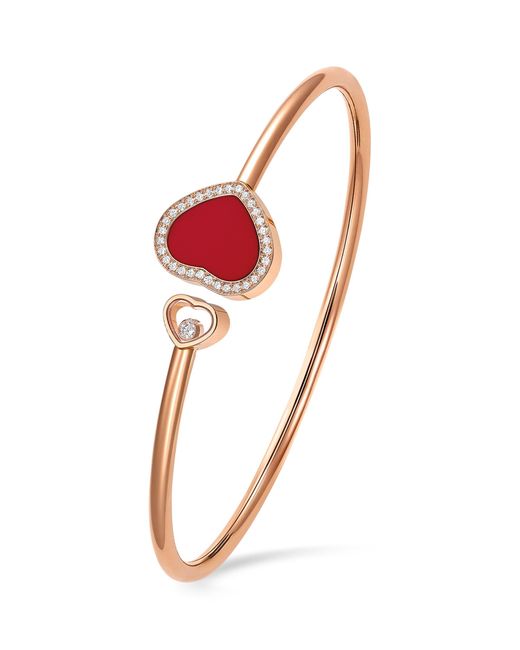 Chopard Metallic And Diamond Happy Diamonds Bangle