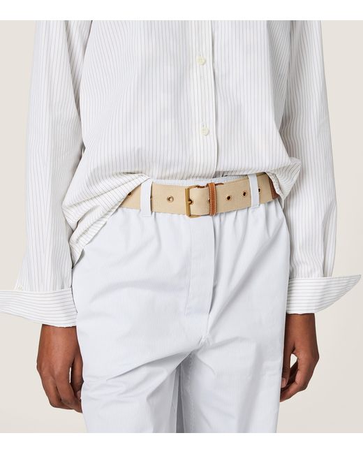 Miu Miu White Cotton Stripe Shirt