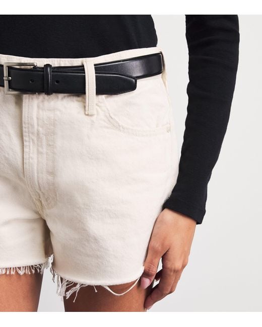Mother Natural The Dodger Frayed Denim Shorts