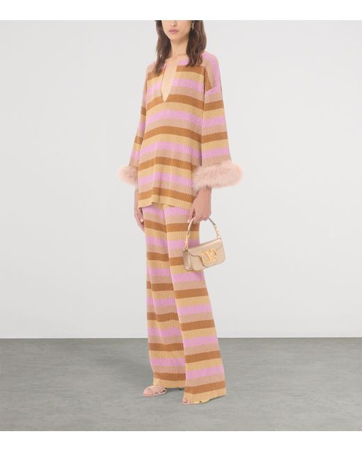 Valentino Multicolor Wool Stripe Sweatpants