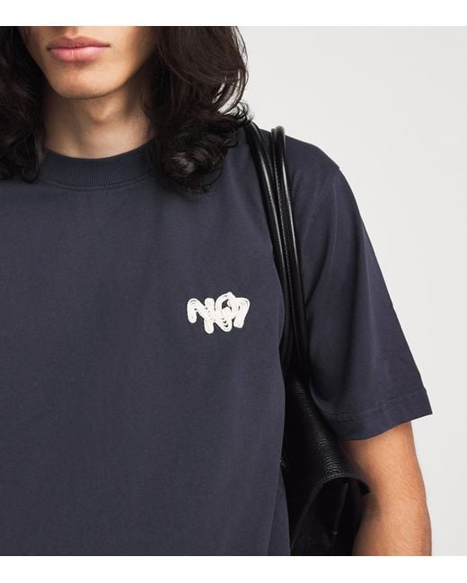 NN07 Blue Pima Cotton Adam T-Shirt for men