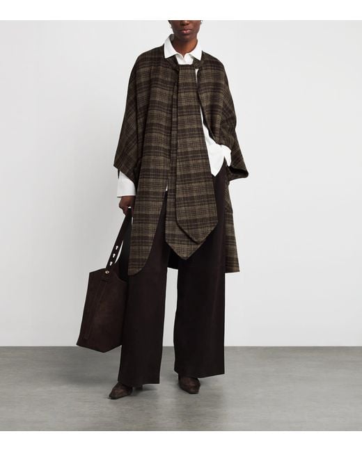 Wolk Morais Gray Cashmere Plaid Belleville Trench Coat