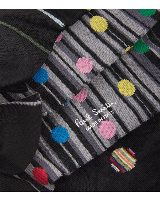 Paul Smith Black Cotton-Blend Seas Socks for men