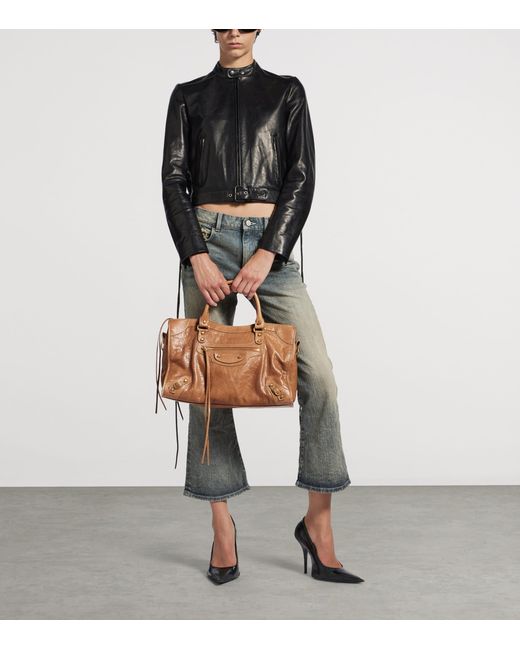 Balenciaga Brown Medium Leather Le City Top-Handle Bag