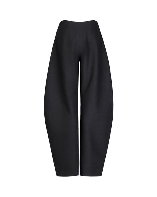 Alaïa Blue Wool Curved-Leg Trousers