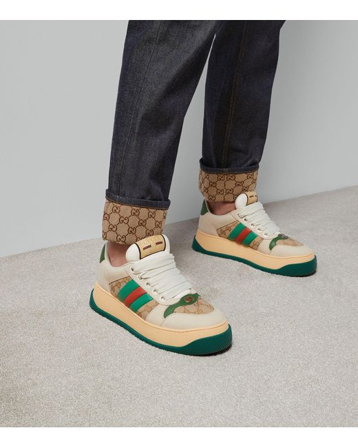 Gucci Multicolor Leather Screener Sneakers for men
