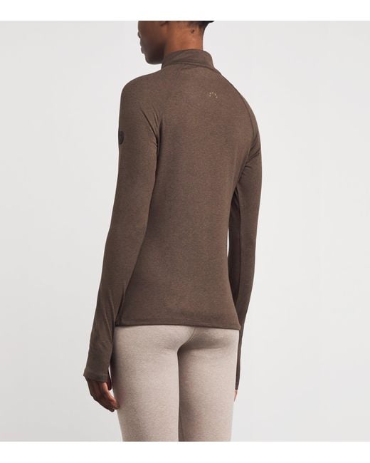 Varley Brown Always Warm Half-Zip Base Layer Top