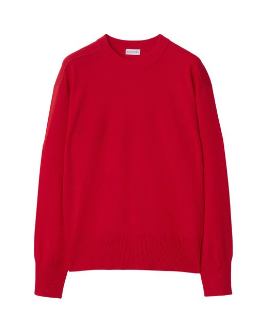 Burberry Red Wool Crew-neck Sweater