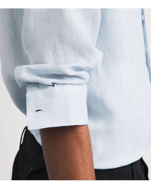 Sandro Blue Linen Shirt for men