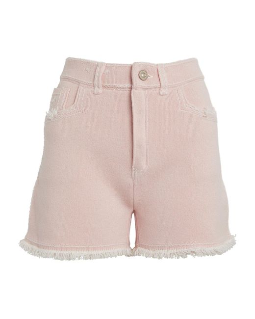Barrie Pink Cashmere-cotton Shorts
