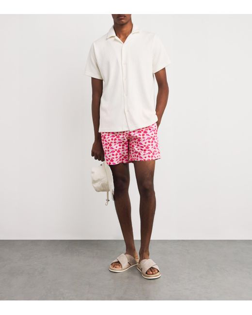 Vilebrequin Red Fish Print Moorea Swim Shorts for men