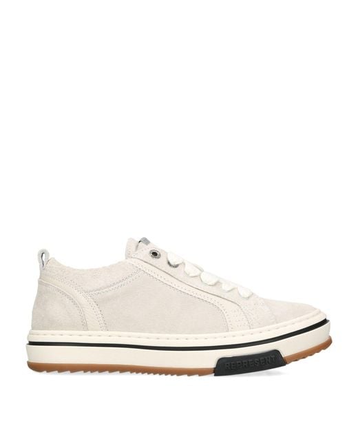 Represent White Suede Htn Low-top Sneakers for men