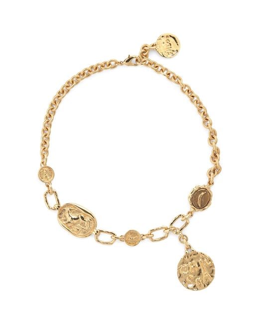 Chloé Metallic Medals Choker Necklace