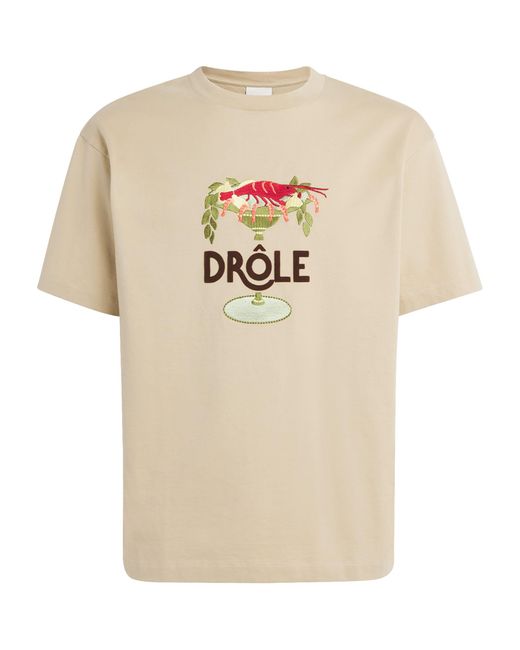 Drole de Monsieur Natural Cotton Lobster Cup T-Shirt for men