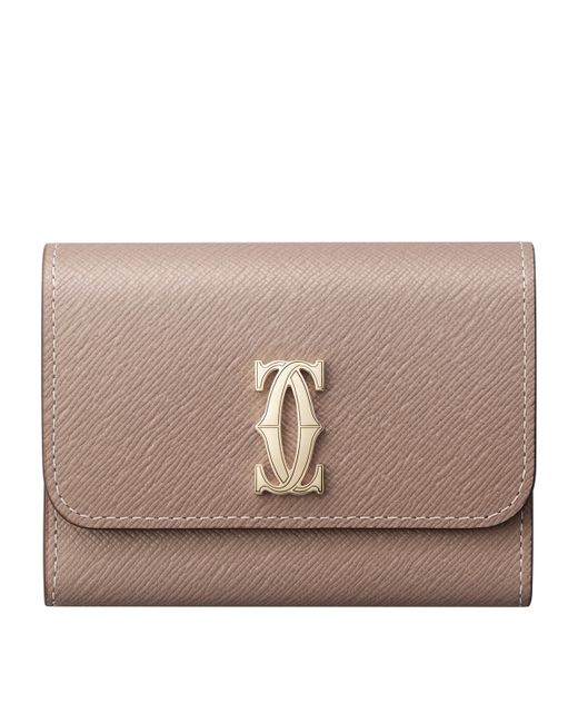 Cartier Natural Leather C De Mini Wallet