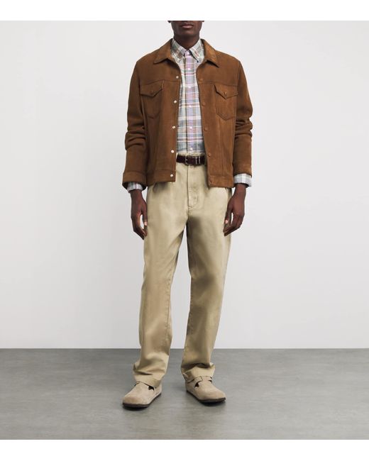 Polo Ralph Lauren Gray Cotton Madras Oxford Shirt for men