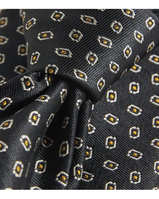 Emporio Armani White Silk Jacquard Tie for men