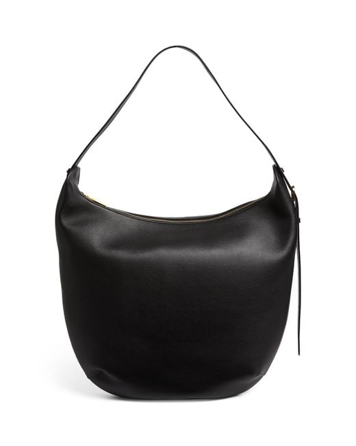 The Row Black Leather N/s Allie Shoulder Bag